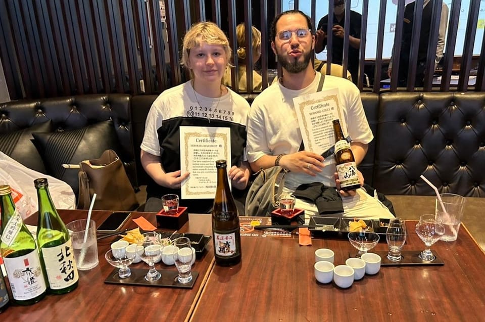 Tokyoshinjukuyasukuni: Sake Tasting Experience With Snacks - Receiving a Certificate of Experience