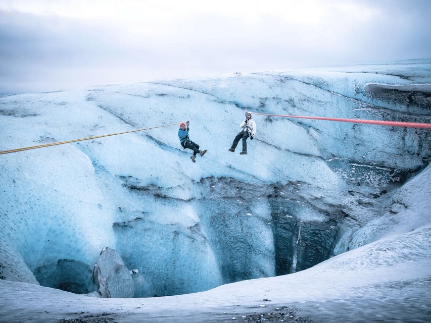 Iceland: Glacier Zip Line Tour With Hike or Ice Cave Visit - Tour Highlights and Inclusions