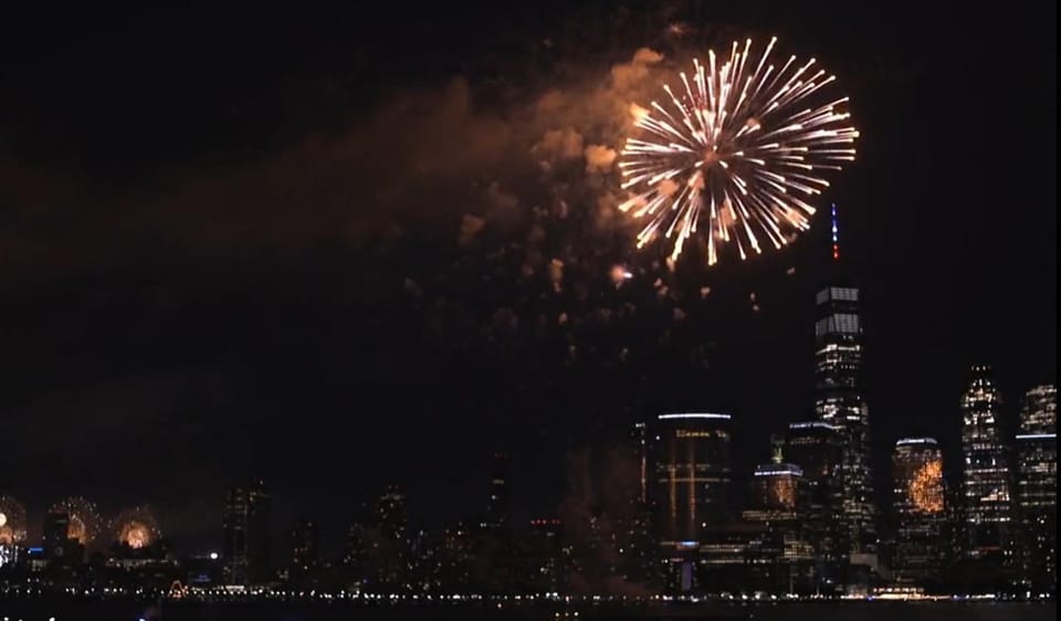 New York City Skyline & 4th of July Fireworks - Panoramic Views of NYC