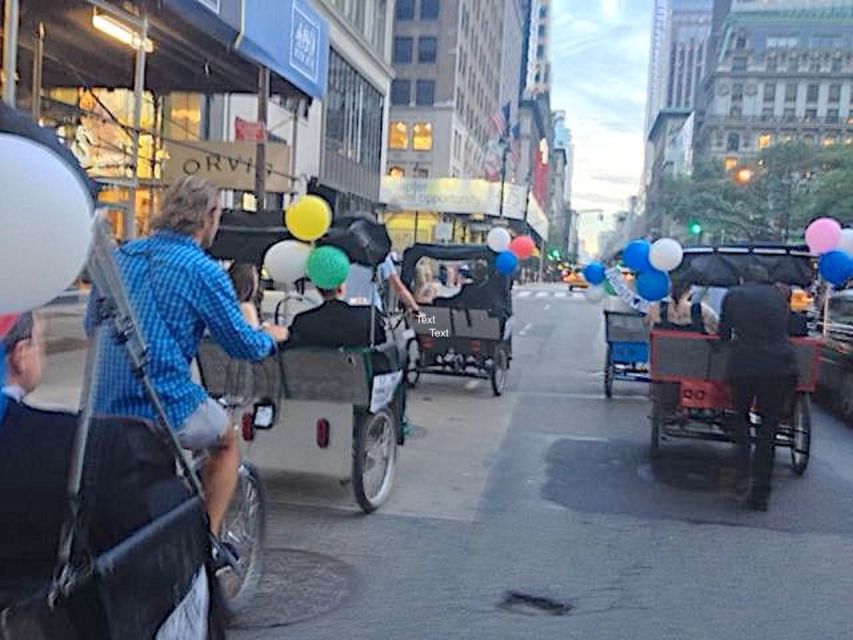 NYC Pedicab Tours: Central Park, Times Square, 5th Avenue - Licensed Sightseeing Guide