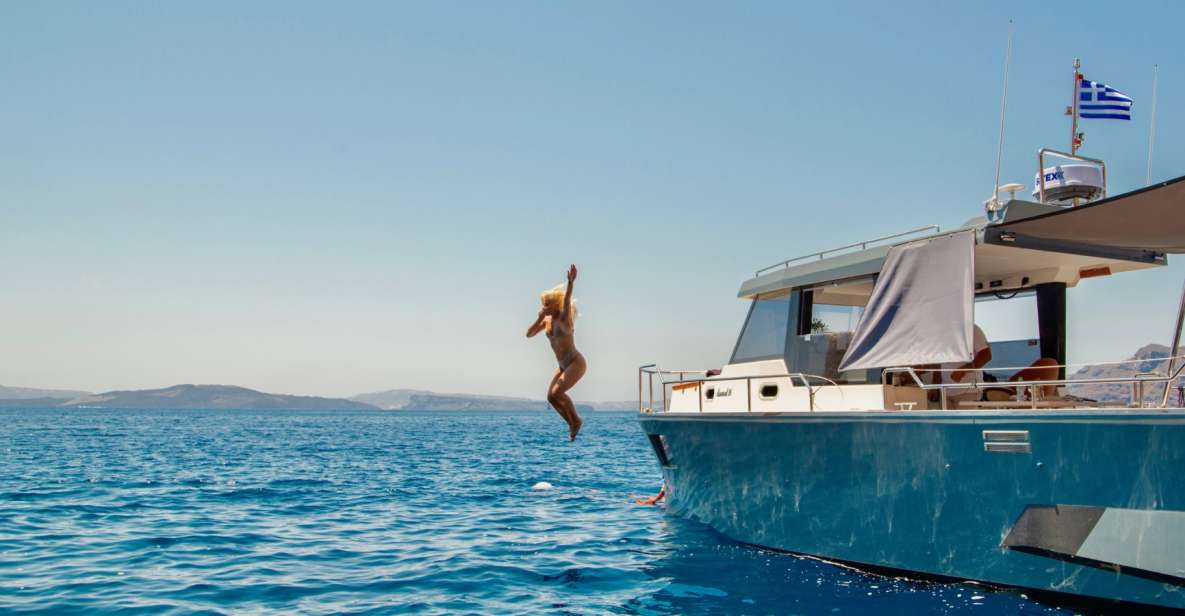 Santorini: Private Diamond 36 Motor Yacht Caldera Cruise - Frequently Asked Questions