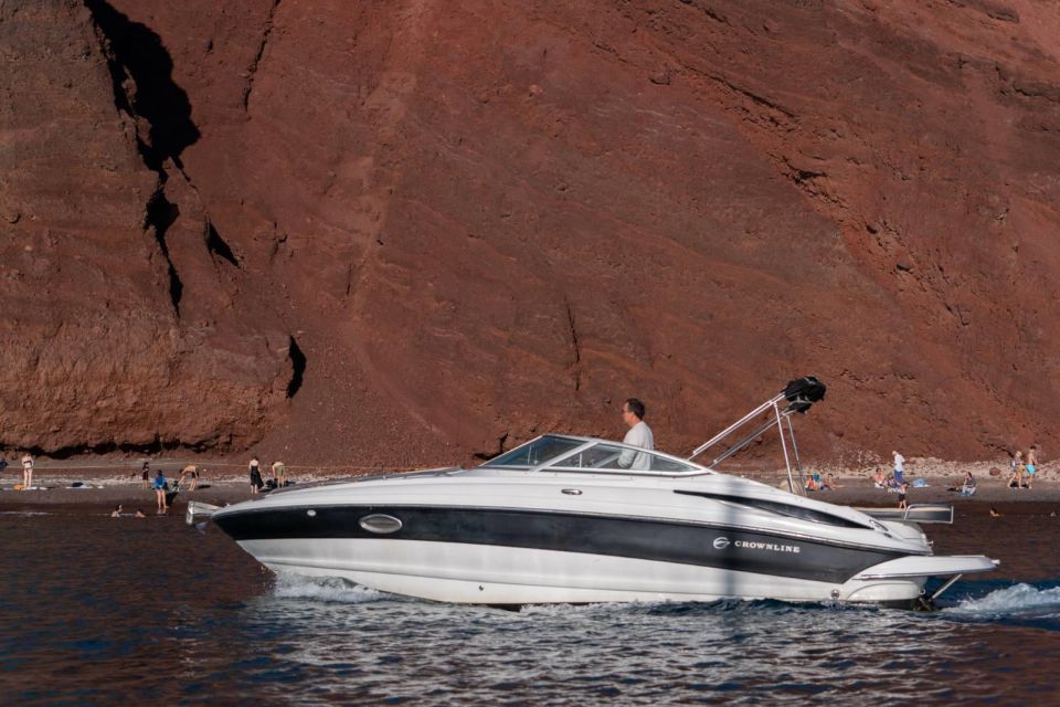 Santorini: Luxury Private Boat With Food and Drinks - Free Cancellation and Payment