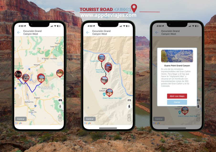 App Self-Guided Road Routes Grand Canyon - Key Points