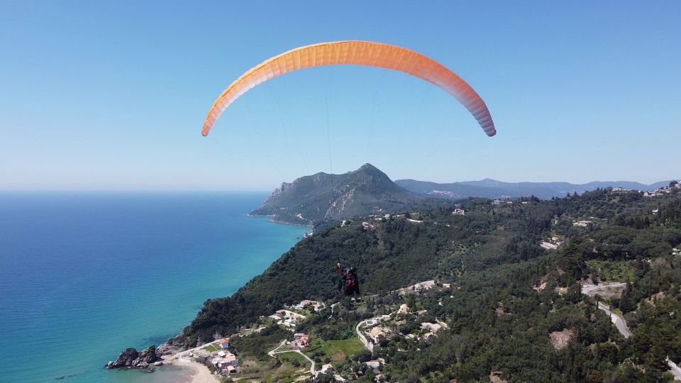 Corfu: Paragliding Tandem Flight Above Pelekas Town - Key Points