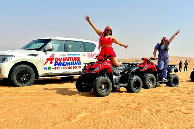 Dubai Premium Red Dunes, Quad Bike, Camel Ride, Sand Surfing & 5* BBQ - Key Points