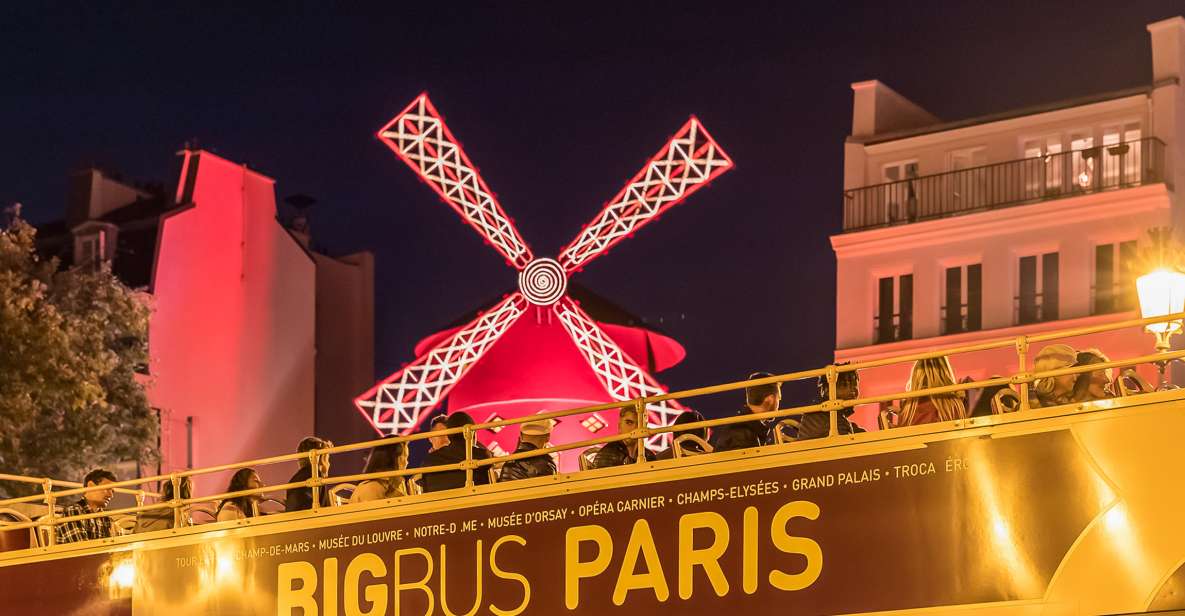 Paris: Sightseeing Night Tour by Open-Top Bus - Key Points