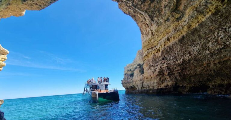 Albufeira: Coastline And Benagil Caves Tour By Catamaran Tour Overview