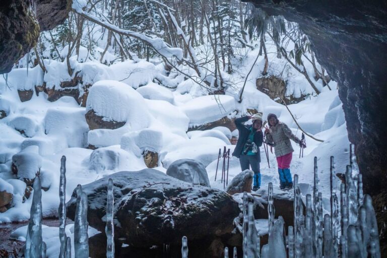 Bamboo Ice Cave Snowshoe Tour Review Unique Ice Cave Experience