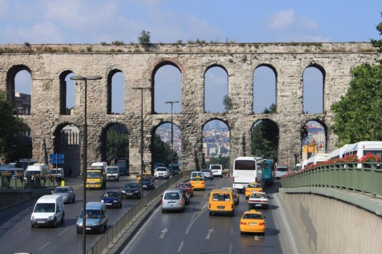 Roman Aqueduct, Sehzade Mosques &fatih Local Food Market Overview Of The 3 Hour Tour