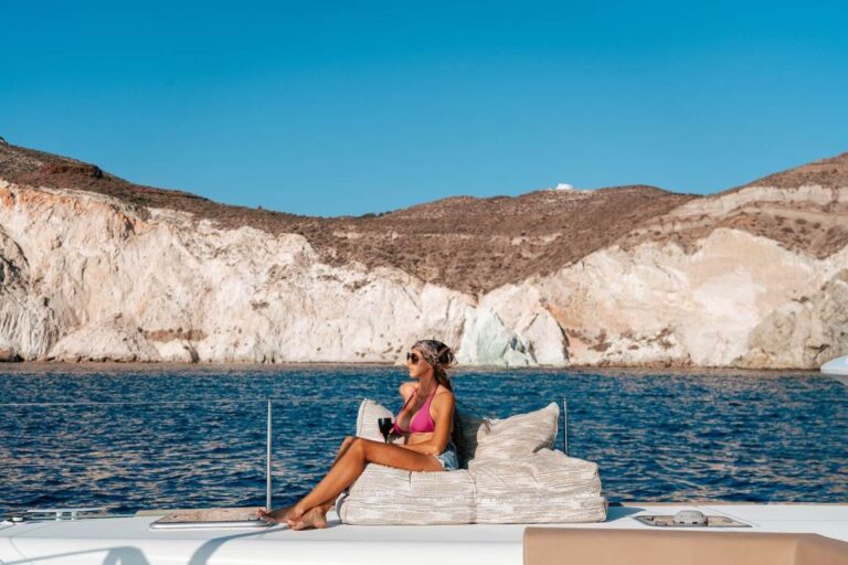 Santorini: Sunset Sailing Cruise, With Dinner And Drinks Overview And Pricing