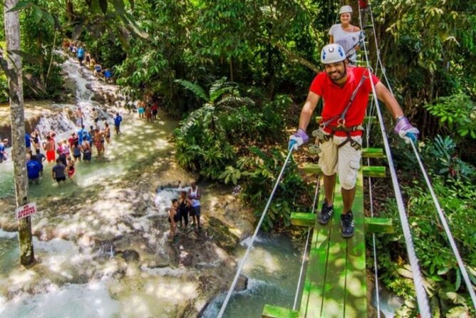 Zipline And Dunns River Falls Combo With Lunch From Montego Bay Tour Overview