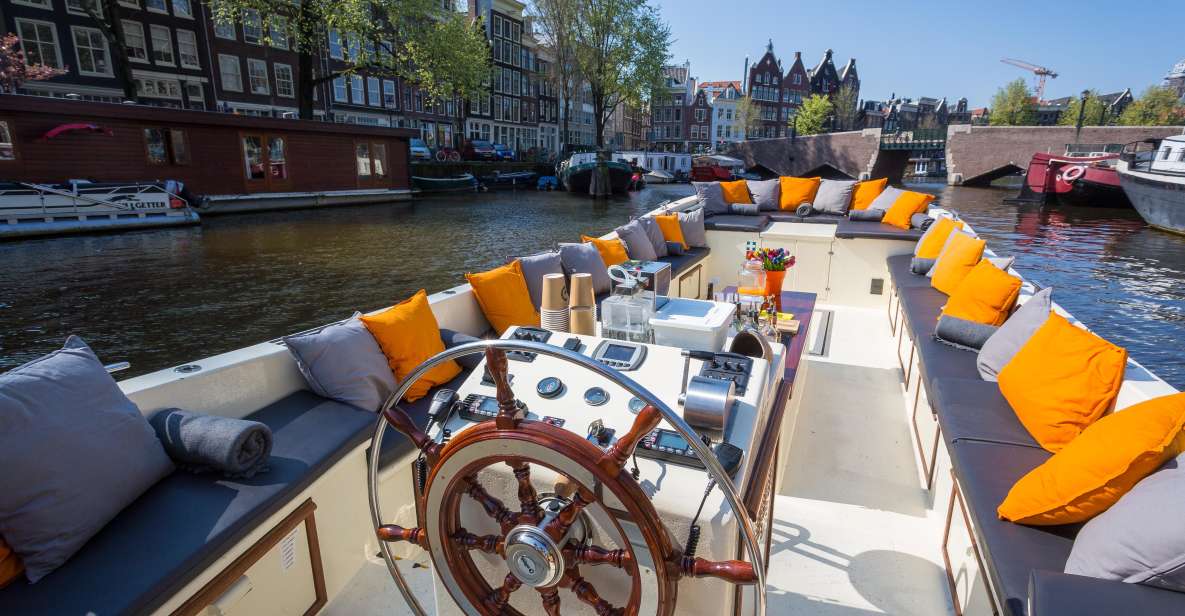 Amsterdam: Canal Cruise in German With Unlimited Drinks - Itinerary and Key Locations