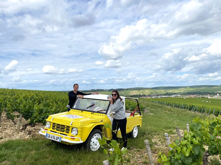 E-Mehari Tour and Tasting Chablis Clotilde Davenne - Picturesque Chablis Landscape