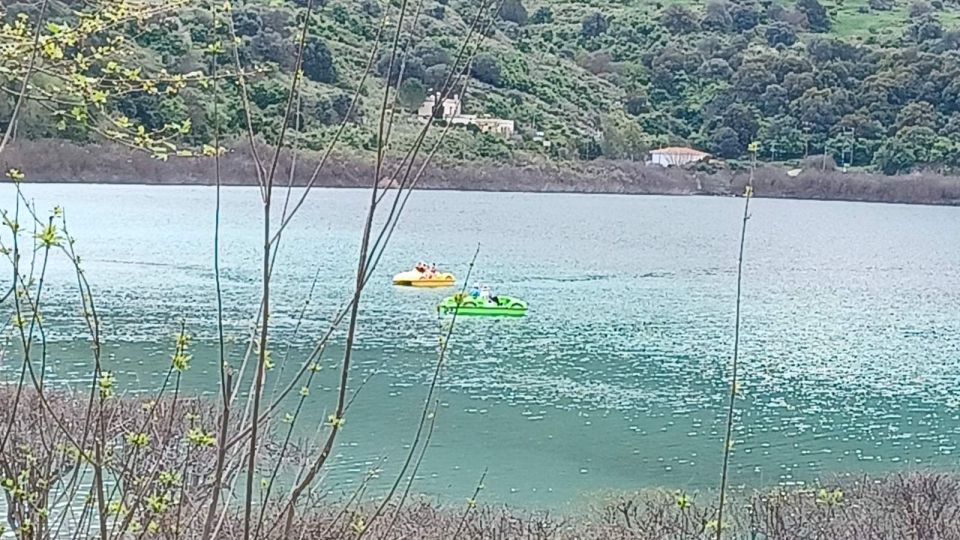 Lake Kournas: Pedal Boat Rental With Transfer - Swimming, Flower Picking, and Ducks