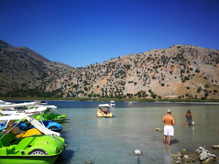 Lake Kournas: Pedal Boat Rental With Transfer - Dining at Lakeside Tavernas