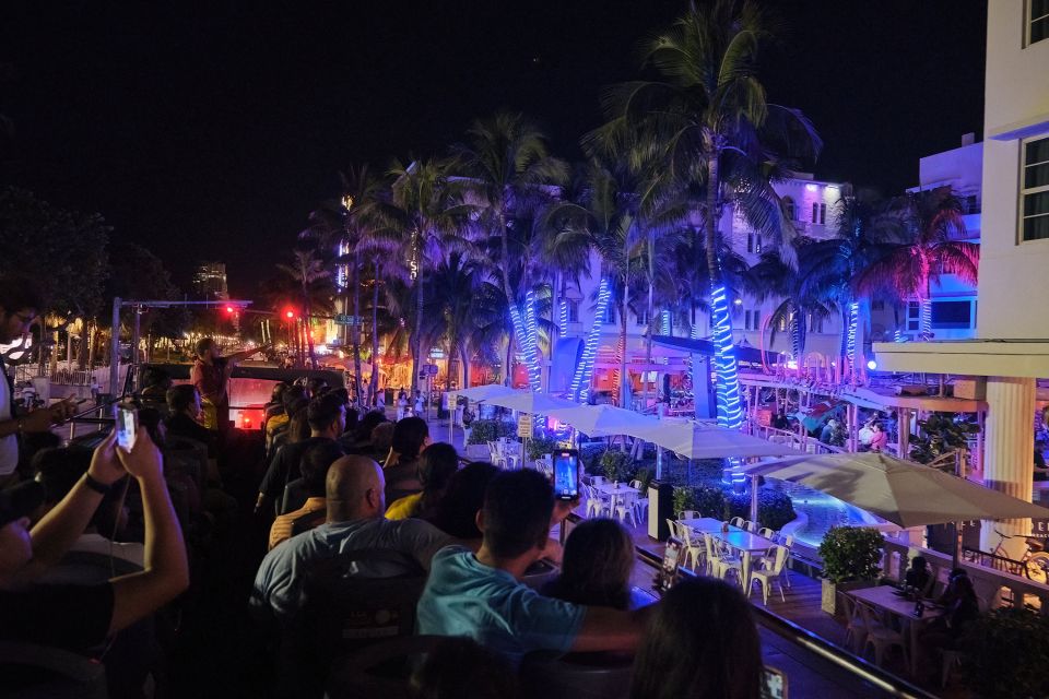 Miami: Open-Top Bus Sightseeing Night Tour With Live Guide - Meeting Point and Departure