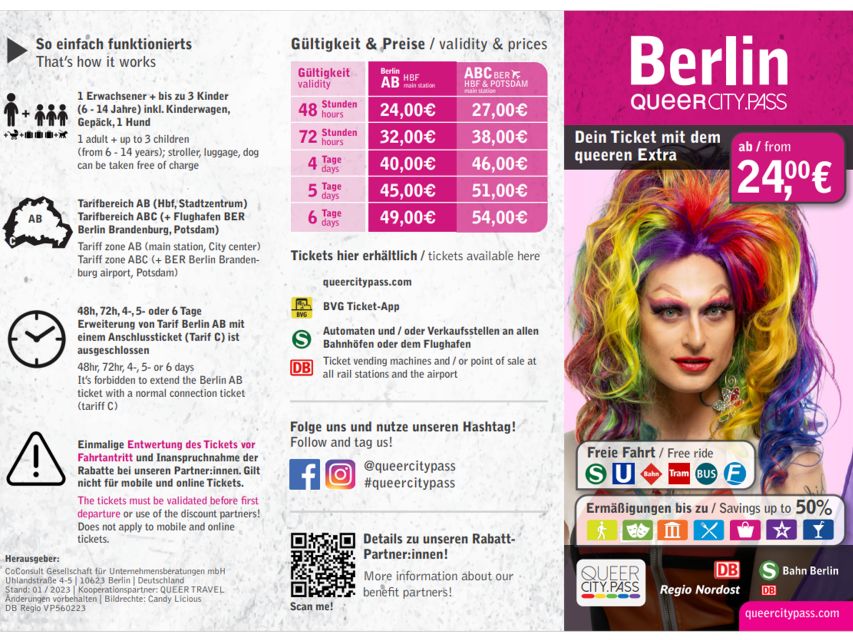 Berlin: Queercitypass With Transportation and Discounts - Queer Bars and Clubs