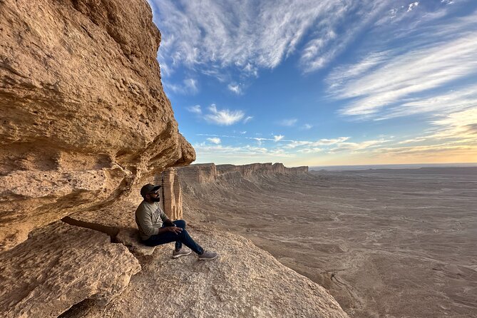 Edge of The World Riyadh Sunset Hiking,Camel Ride & Bat Cave Vist - Group Size