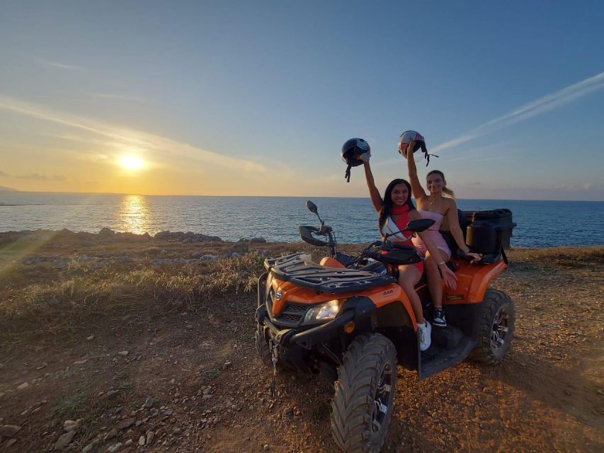 Malia: Off-Road Quad Safari Evening Tour With Dinner - Pickup Locations and Safety Briefing