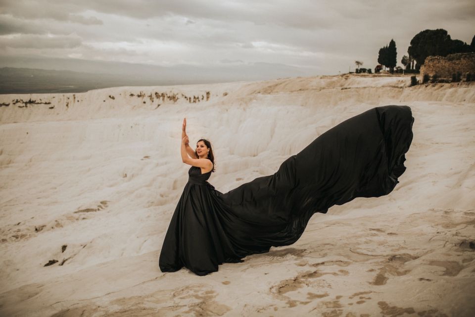 Pamukkale Travertine Photoshoot With Flying Dress - Included in the Package