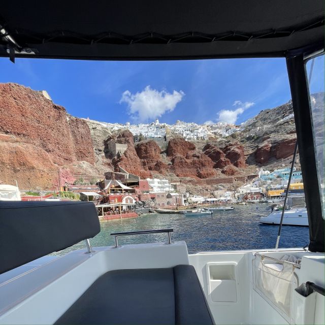 Santorini: Catamaran Cruise With Lunch, Drinks, & Oia Visit - Hot Springs, Palea Kameni, and Volcano