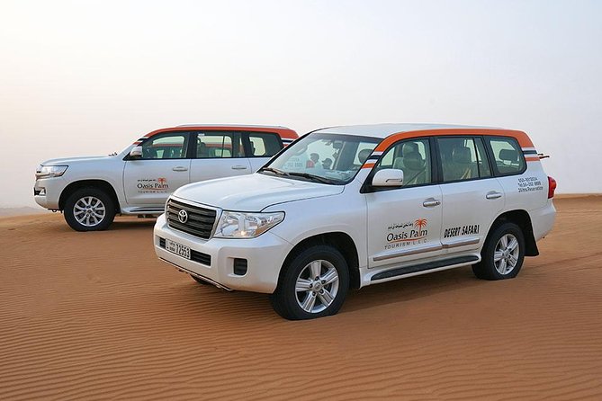 Desert Safari In 4x4 Through Lahbab Desert With Bbq Dinner Dune Bashing And Camel Rides