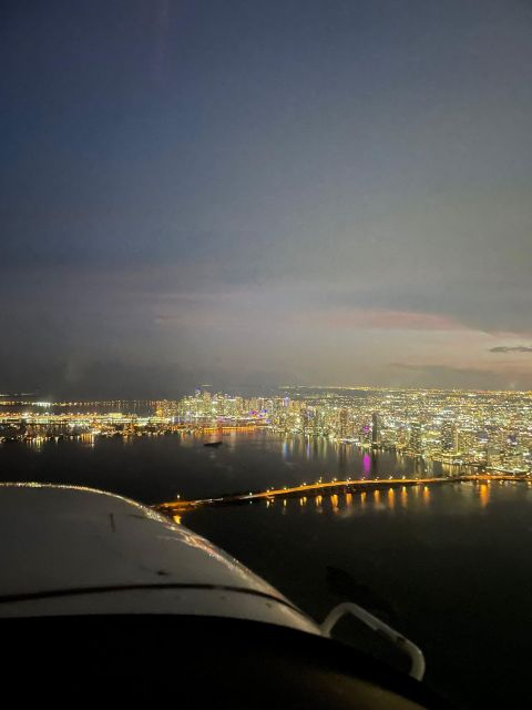 Miami Beach: Night Lights Private Air Tour - Free Champagne - Key Points