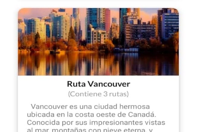 APP Self-Guided Routes Vancouver With Audio Guide - Location and Meeting Point