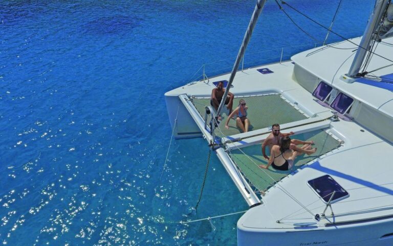 Athens: Riviera Catamaran Cruise With Meal And Drinks Luxurious All Inclusive Catamaran Cruise