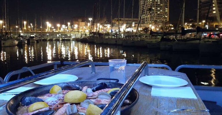 Barcelona: Private Evening Cruise With Dinner And Drinks Overview And Booking Information