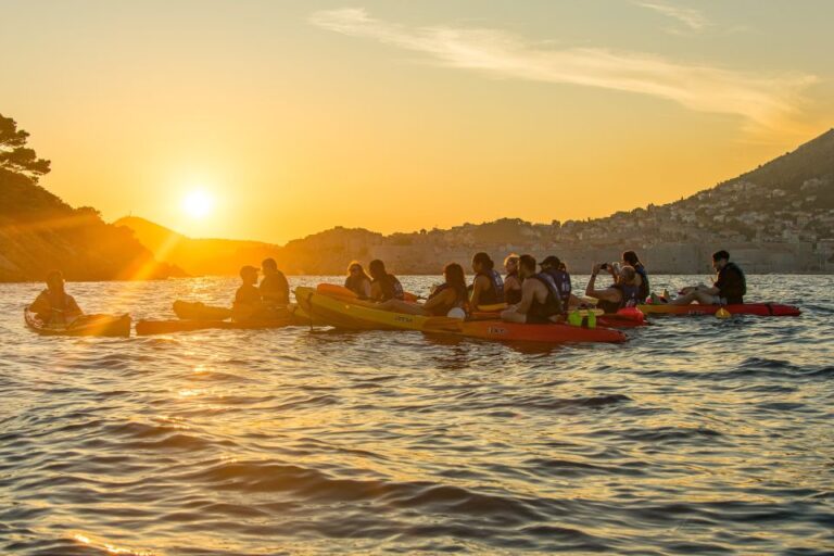 Dubrovnik: Guided Sunset Sea Kayaking With Snacks And Wine Tour Overview