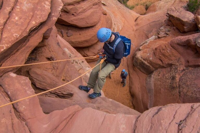 From Moab: Rock Of Ages Moderate Rappelling Obstacle Course Experience Overview