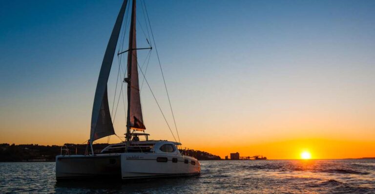 Lisbon: Sunset Catamaran Cruise, Drink, And Music Overview And Pricing