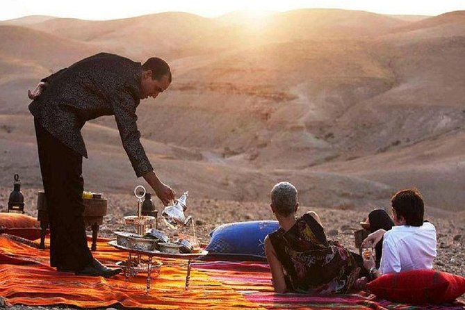 Magical Dinner In Agafay Desert & Sunset Experience From Marrakech Mouthwatering Moroccan Menu