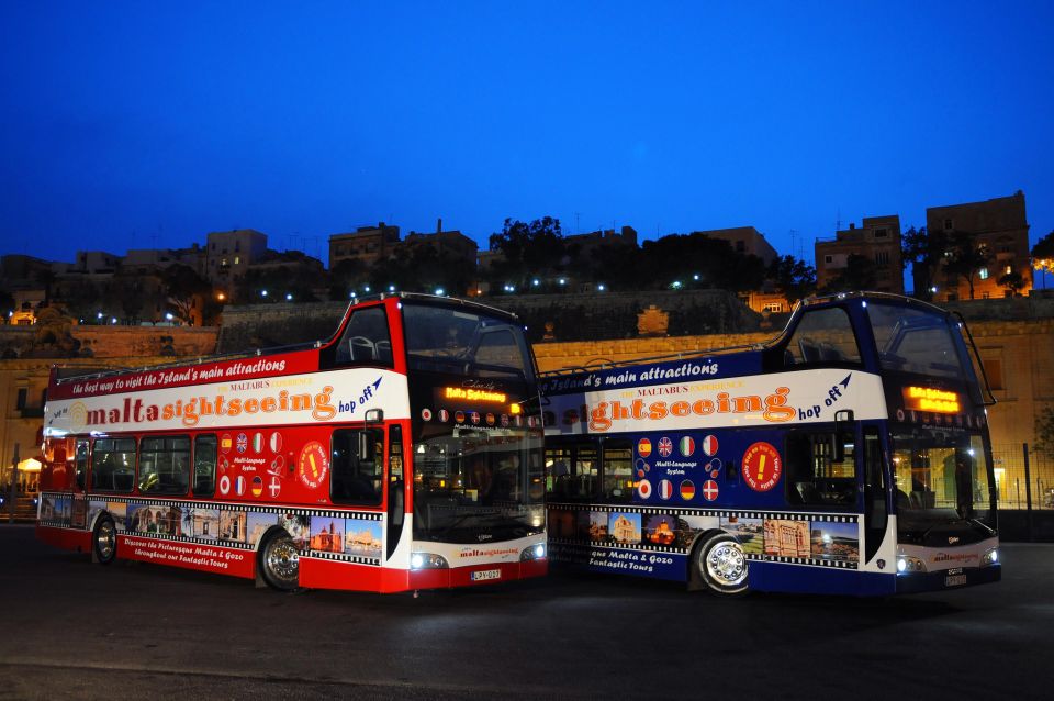 Malta By Night Open-Top Bus Tour Including 1-Hour Mdina Stop - Detailed Route and Attractions