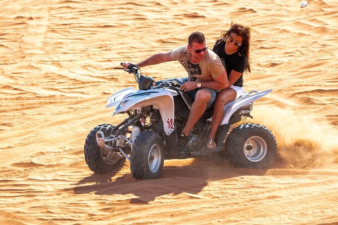 Morning Desert Safari Dune Bashing Sand Boarding With Quad Bike Pickup And Dropoff