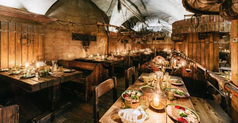 Prague: Medieval Dinner With Unlimited Drinks Dinner Options