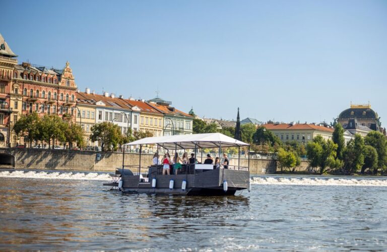 Prague: Private Cycle Boat River Tour With Beer Or Prosecco Tour Overview