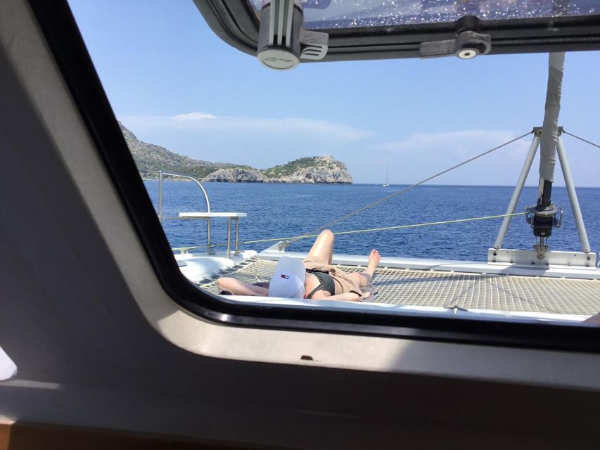 Rhodes: Sailing Catamaran Day Cruise With Food and Drinks - Sailing Catamaran Overview