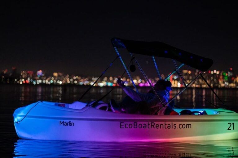 San Diego: Night Date Glow Pedal Boat With Downtown Views Activity Overview