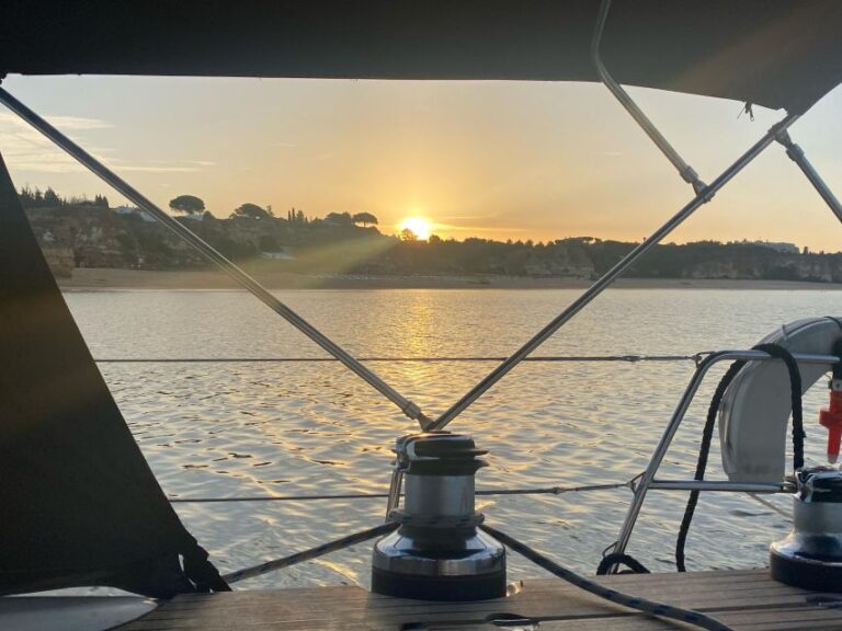 Sunset On A Luxury Sailing Yacht Lagos Algarve Details Of The Tour