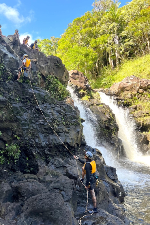 Umauma Triple Tier Waterfall Rappel And River Tour Canyoneering Adventure In Hawaii