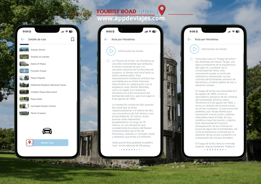 App Self-Guided Audio Guide Routes Visit Hiroshima - Cultural Experience