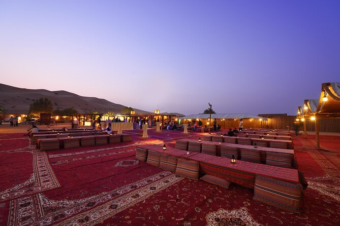 Dubai Desert Safari: Camel Ride, Sandboarding, BBQ & House Drinks - Dining and Entertainment Options