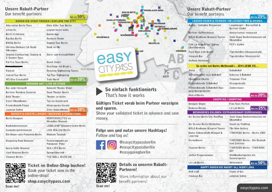 EasyCityPass Berlin: Zone AB Public Transport and Discounts - Inclusions