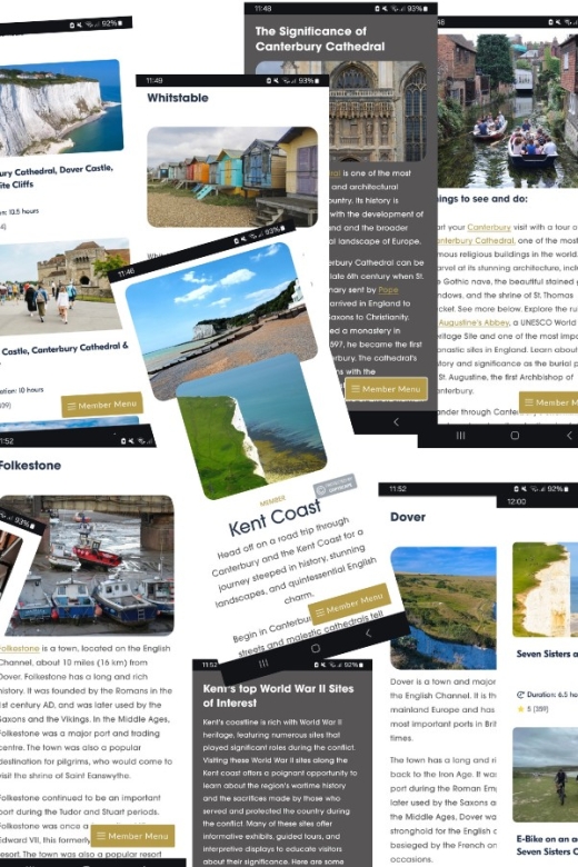 Kent Coast (Interactive Guidebook) - Suggested Itinerary