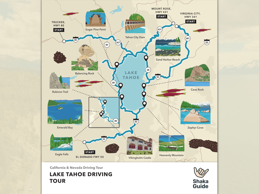 Lake Tahoe: Self-Guided GPS Audio Tour - Key Highlights to Explore