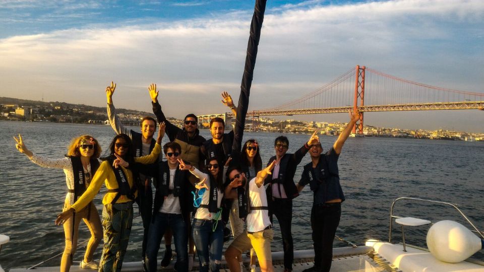 Lisbon: Sunset Catamaran Cruise, Drink, and Music - Sail Along the River Tejo