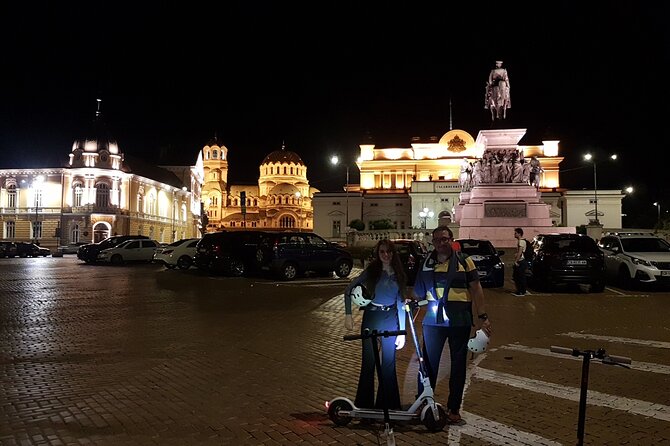 Night Sofia on an Electric Scooter - Guided Tour - Meeting and End Points