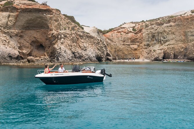 Private ELDORIS Boat Rental in Milos Agia Kiriaki, GREECE - Meeting Point and Pickup